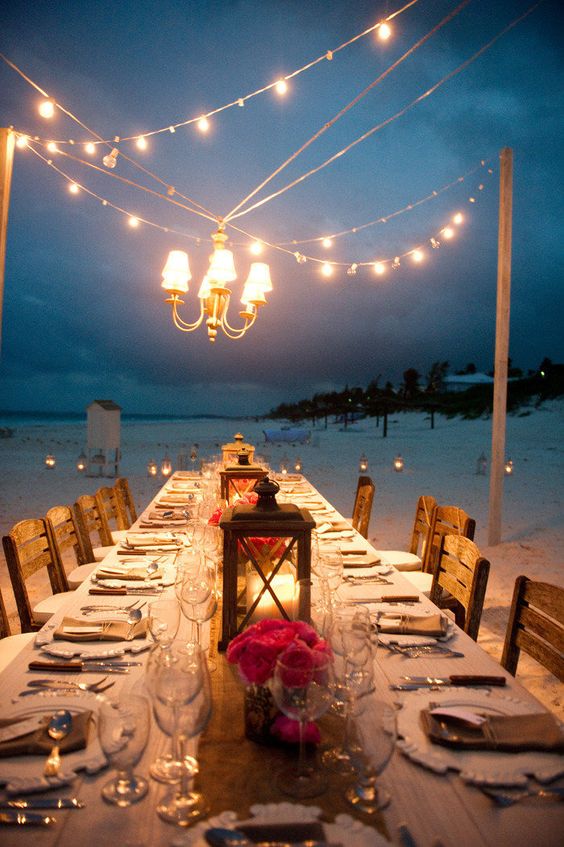 Beach Wedding Table Decor