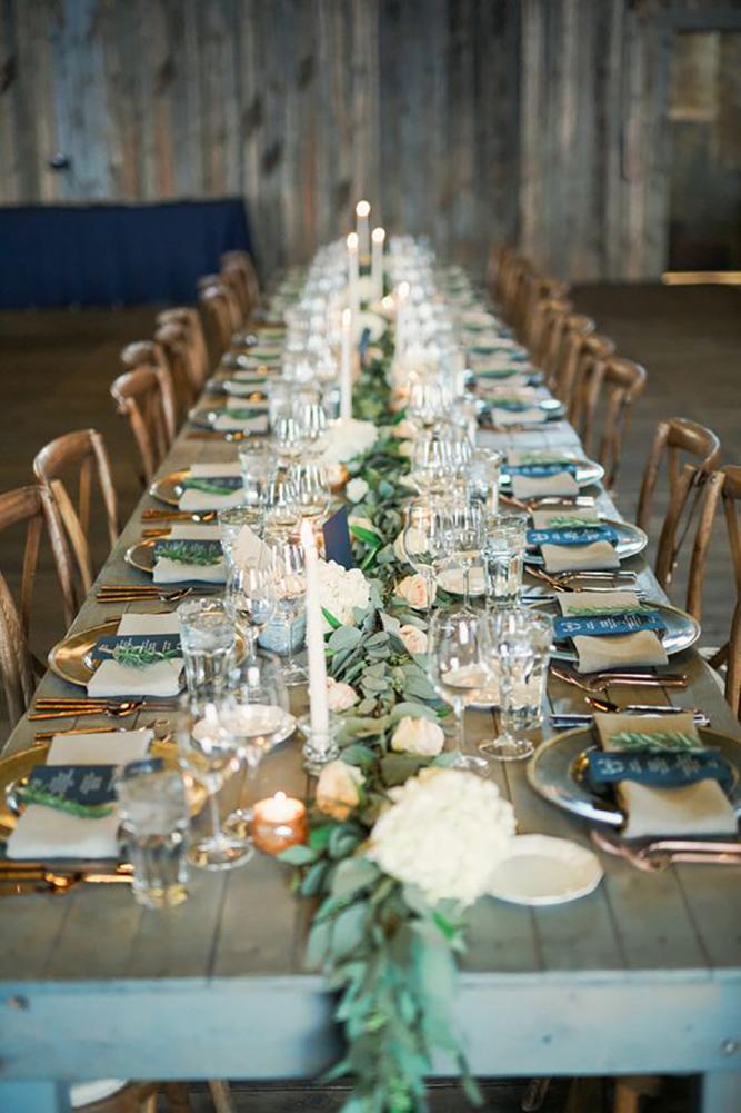 Wedding Table Greenery